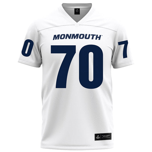 Monmouth - NCAA Football : Greyson Brockriede - White Football Jersey