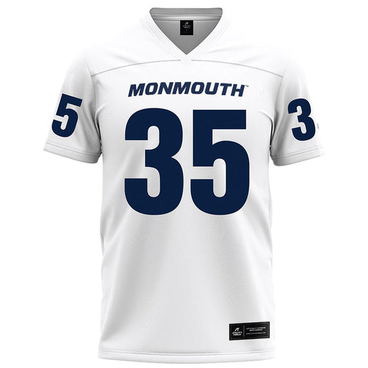 Monmouth - NCAA Football : Sam Korpoi - White Football Jersey