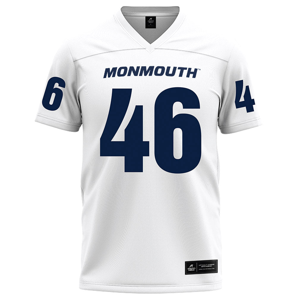Monmouth - NCAA Football : Luke Schabel - White Football Jersey
