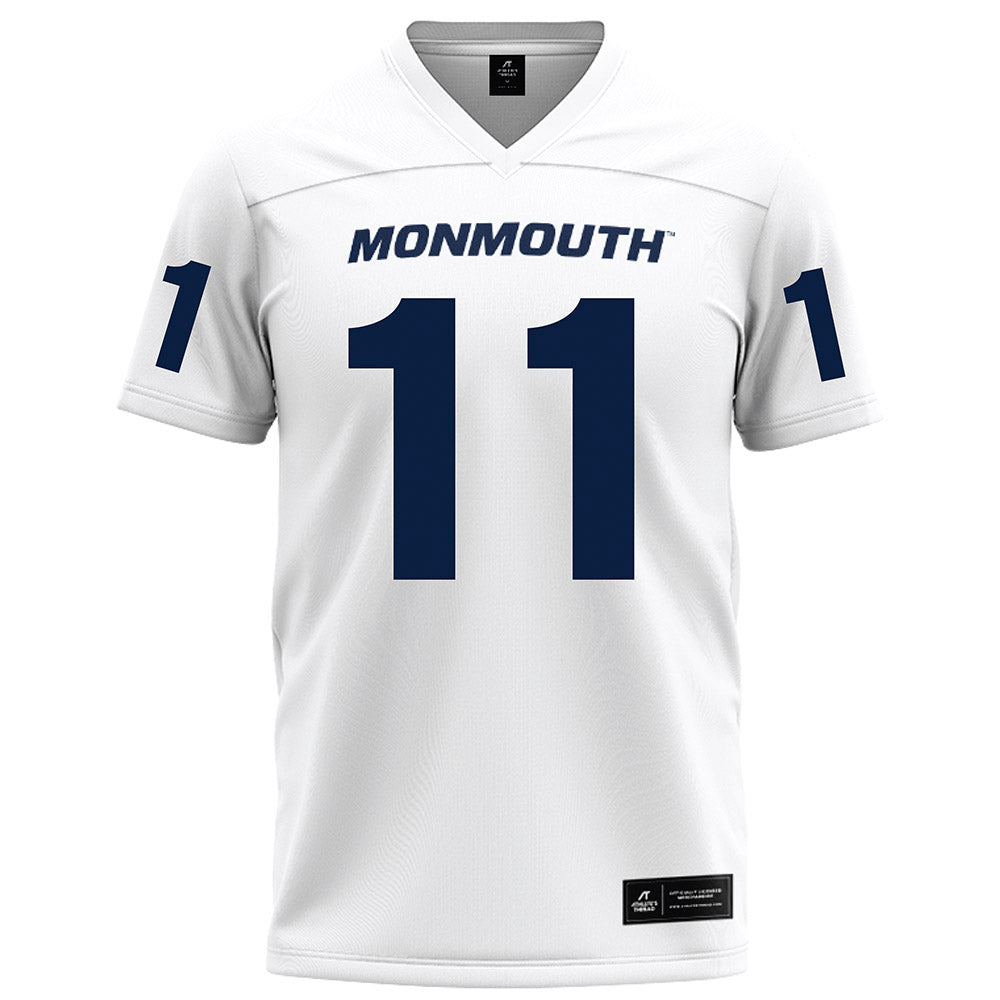 Monmouth - NCAA Football : Zack Hios - White Football Jersey