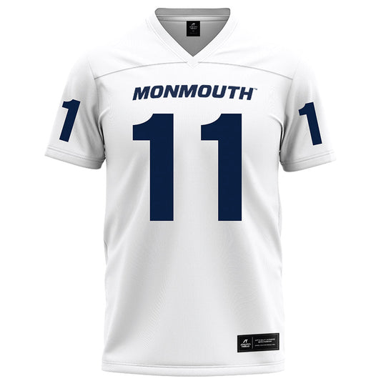 Monmouth - NCAA Football : Zack Hios - White Football Jersey
