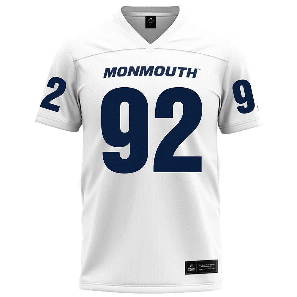 Monmouth - NCAA Football : Chris King - White Football Jersey