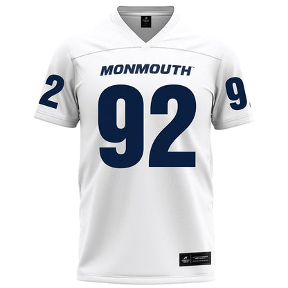 Monmouth - NCAA Football : Chris King - White Football Jersey