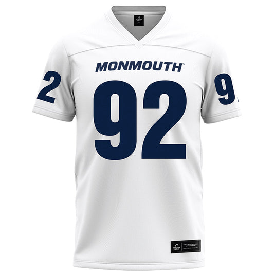 Monmouth - NCAA Football : Chris King - White Football Jersey
