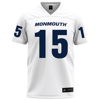 Monmouth - NCAA Football : Will Silverman - White Football Jersey