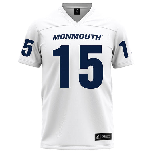 Monmouth - NCAA Football : Will Silverman - White Football Jersey