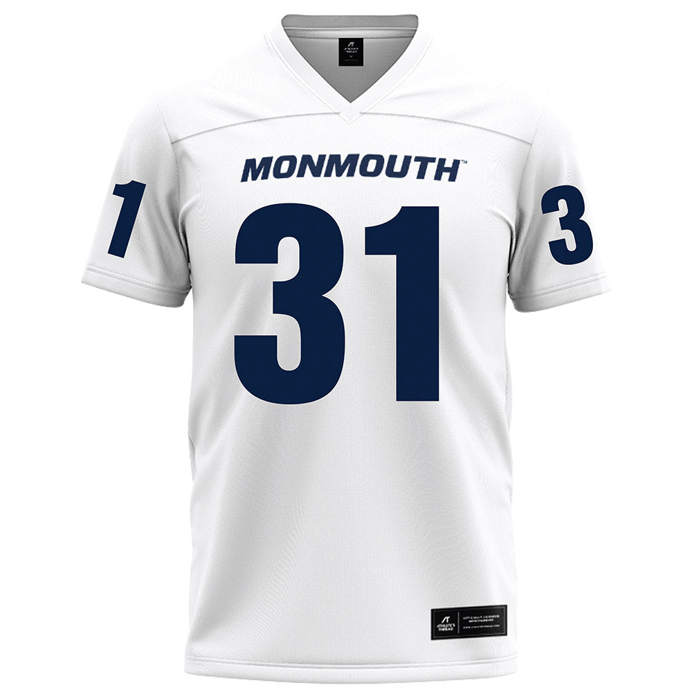 Monmouth - NCAA Football : Dana Johnson - White Football Jersey