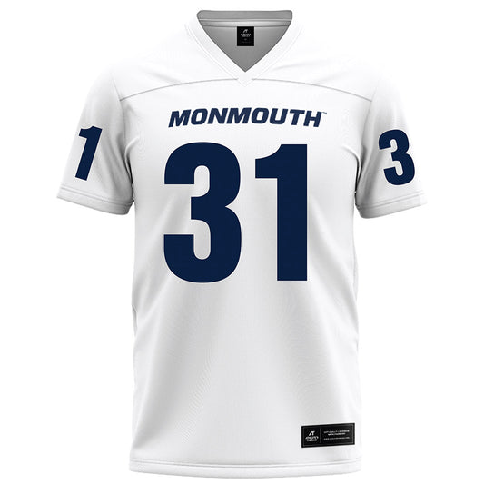 Monmouth - NCAA Football : Dana Johnson - White Football Jersey