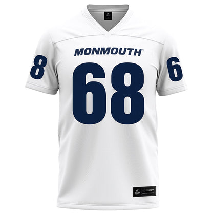 Monmouth - NCAA Football : Logan Boston - White Football Jersey-0