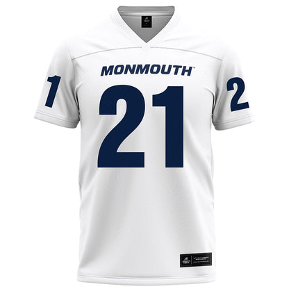 Monmouth - NCAA Football : Emmanuel Lane - White Football Jersey
