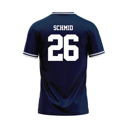 Monmouth - NCAA Baseball : Andrew Schmid - Blue Jersey-1