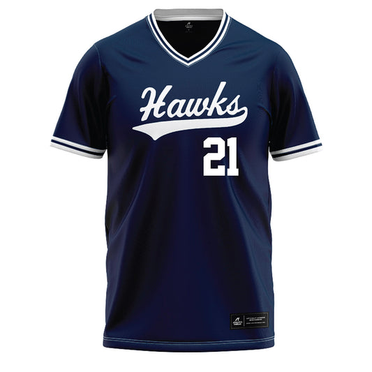 Monmouth - NCAA Baseball : Derek Benzinger - Blue Baseball Jersey