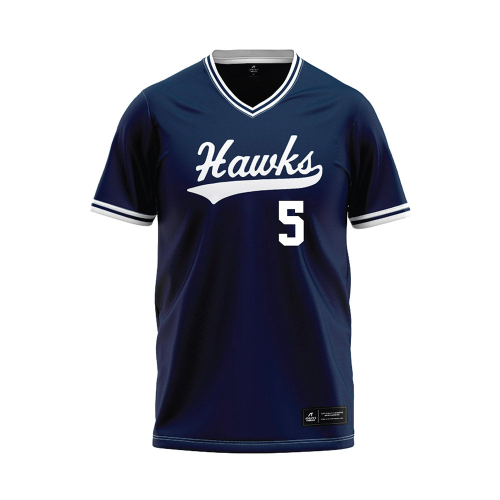 Monmouth - NCAA Baseball : Austin Beard - Blue Jersey-0