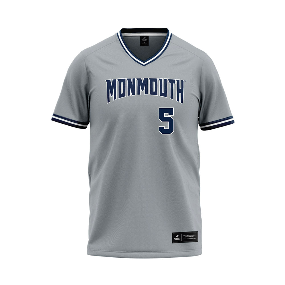 Monmouth - NCAA Baseball : Austin Beard - Grey Jersey-0