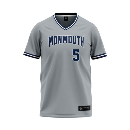 Monmouth - NCAA Baseball : Austin Beard - Grey Jersey-0