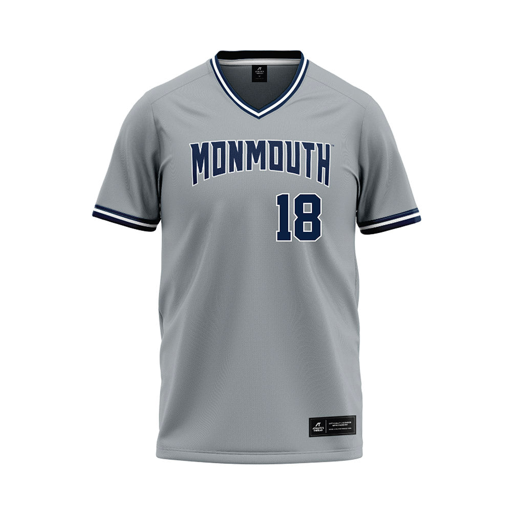 Monmouth - NCAA Baseball : Colin Ruddy - Grey Jersey-0
