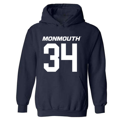 Monmouth - NCAA Football : Anthony brown - Replica Shersey Hooded Sweatshirt-0