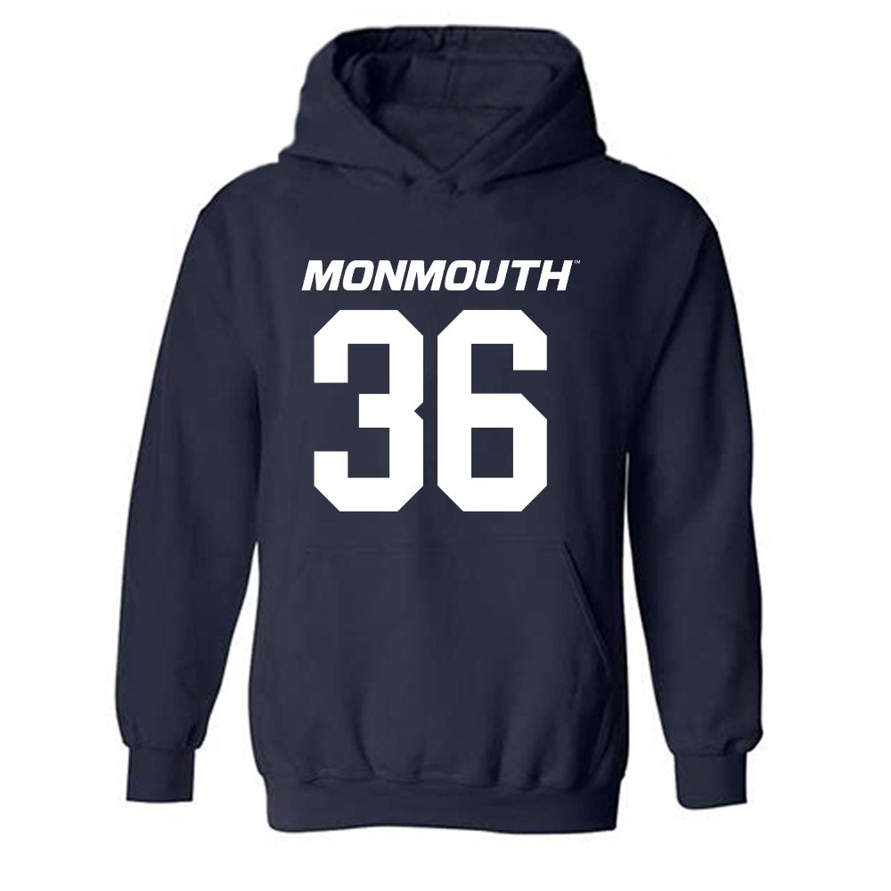 Monmouth - NCAA Football : Steven Langton - Replica Shersey Hooded Sweatshirt