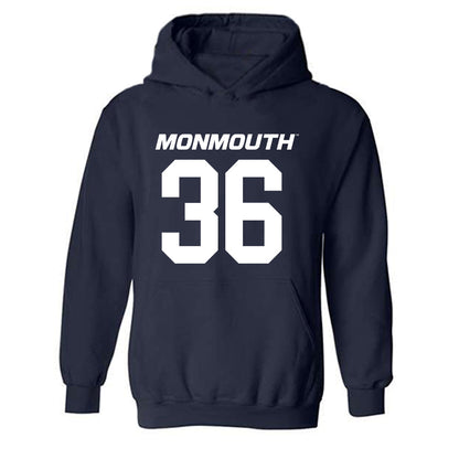 Monmouth - NCAA Football : Steven Langton - Replica Shersey Hooded Sweatshirt