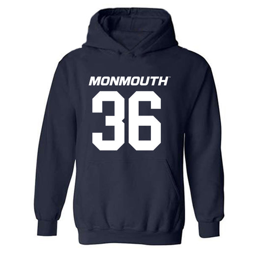 Monmouth - NCAA Football : Steven Langton - Replica Shersey Hooded Sweatshirt