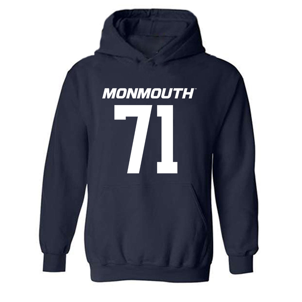 Monmouth - NCAA Football : Moses Gakodi - Replica Shersey Hooded Sweatshirt-0