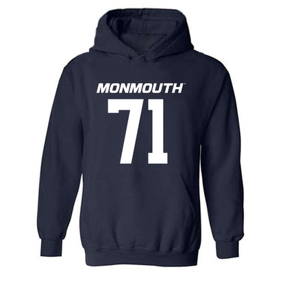 Monmouth - NCAA Football : Moses Gakodi - Replica Shersey Hooded Sweatshirt-0