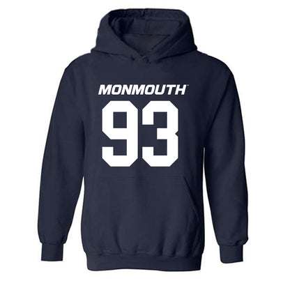 Monmouth - NCAA Football : DJ Briscoe Jr - Replica Shersey Hooded Sweatshirt-0