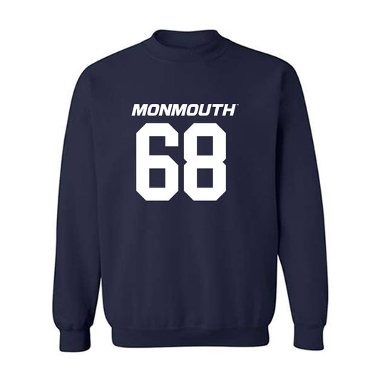 Monmouth - NCAA Football : Logan Boston - Replica Shersey Crewneck Sweatshirt-0