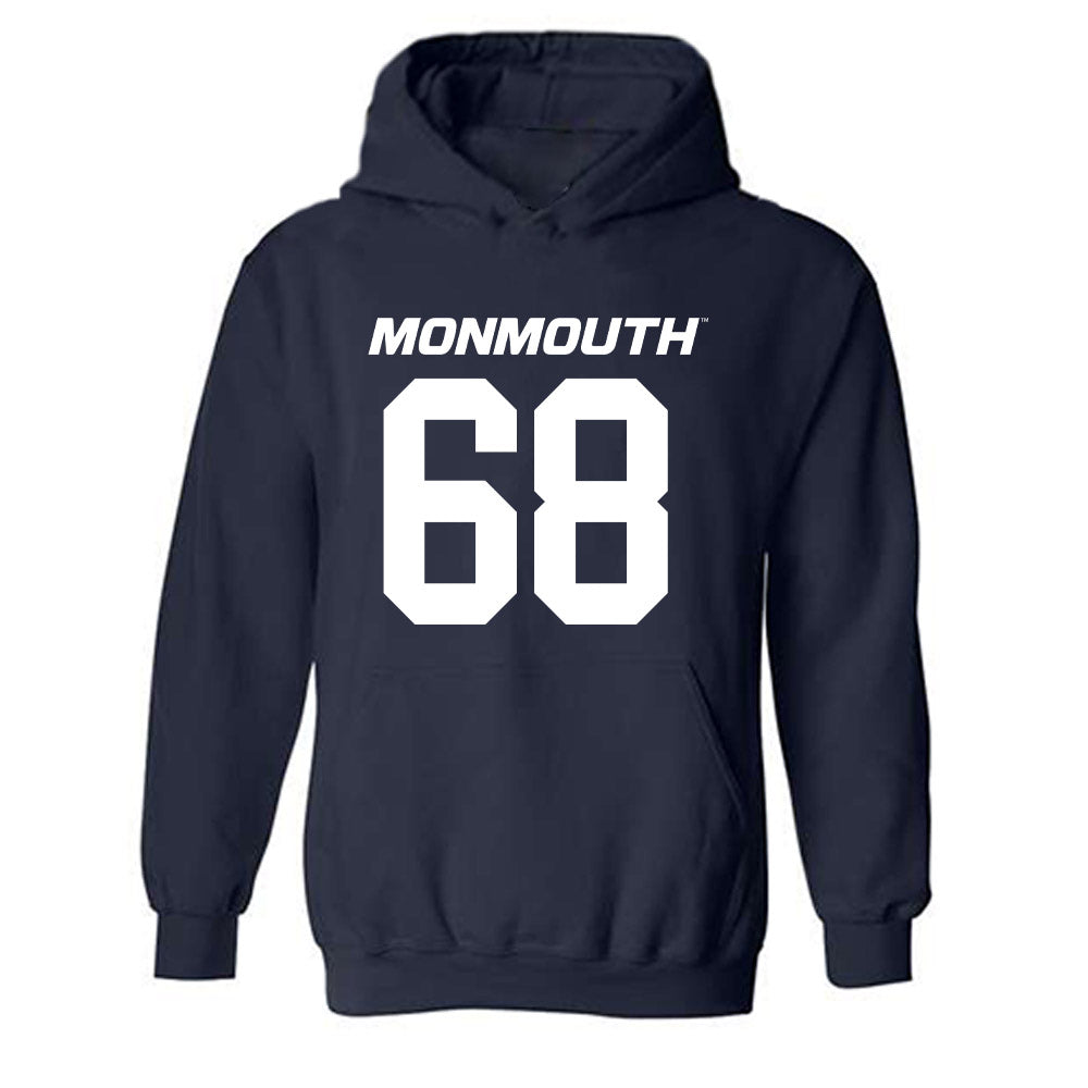 Monmouth - NCAA Football : Logan Boston - Replica Shersey Hooded Sweatshirt-0