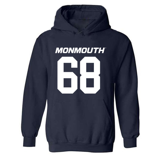 Monmouth - NCAA Football : Logan Boston - Replica Shersey Hooded Sweatshirt-0