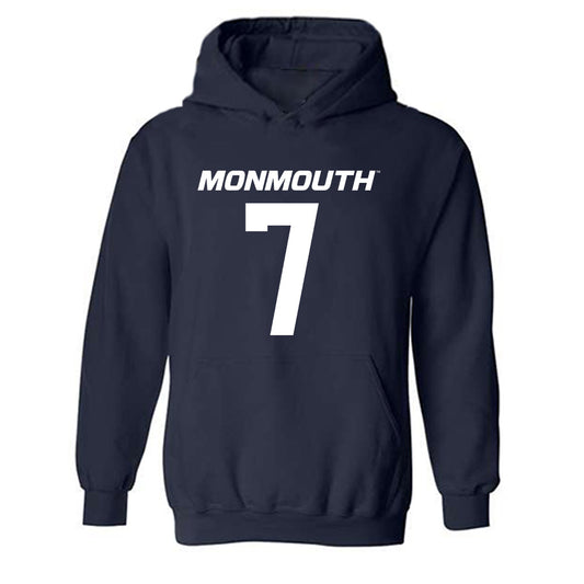 Monmouth - NCAA Football : Jahsyn Reid - Replica Shersey Hooded Sweatshirt-0