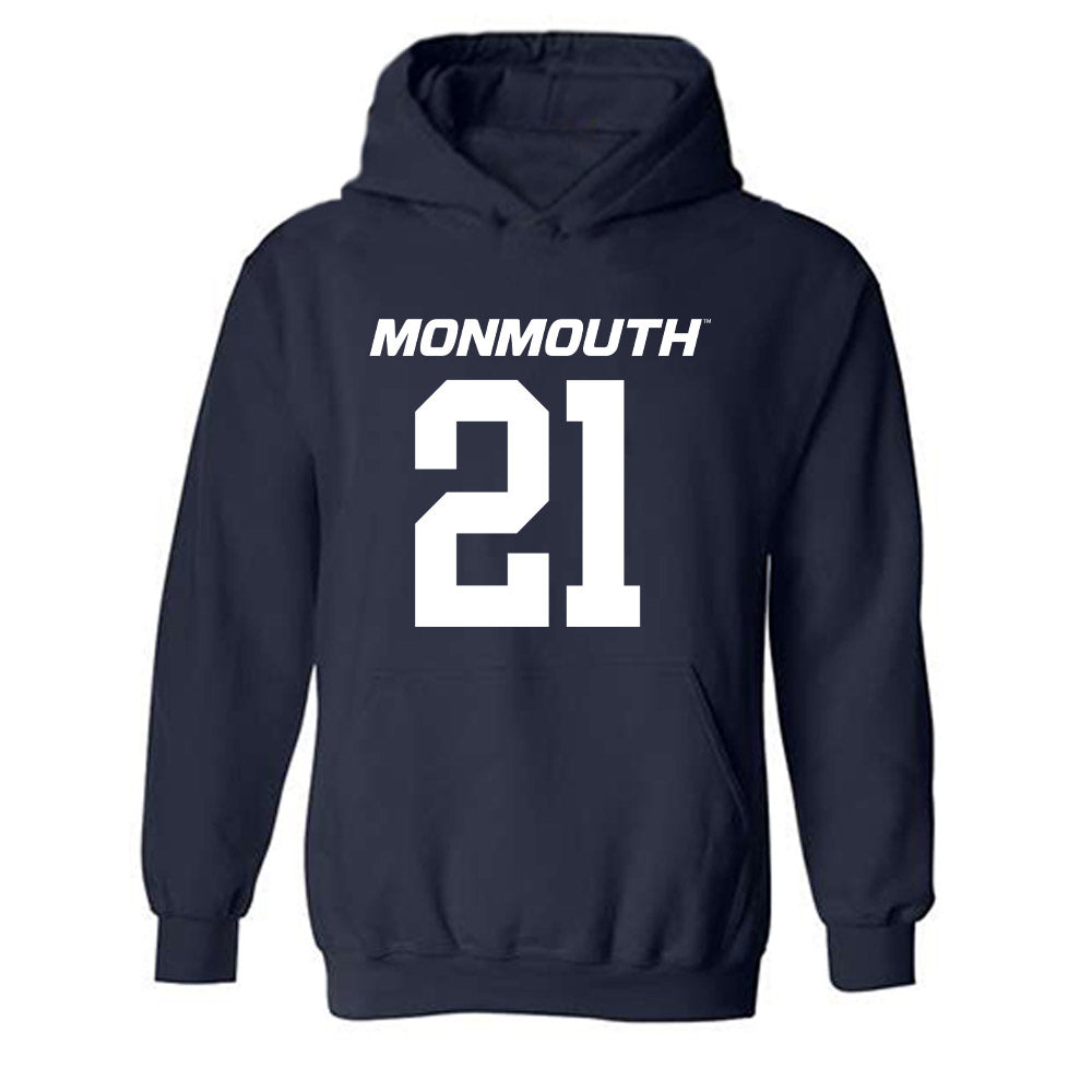 Monmouth - NCAA Football : Emmanuel Lane - Replica Shersey Hooded Sweatshirt