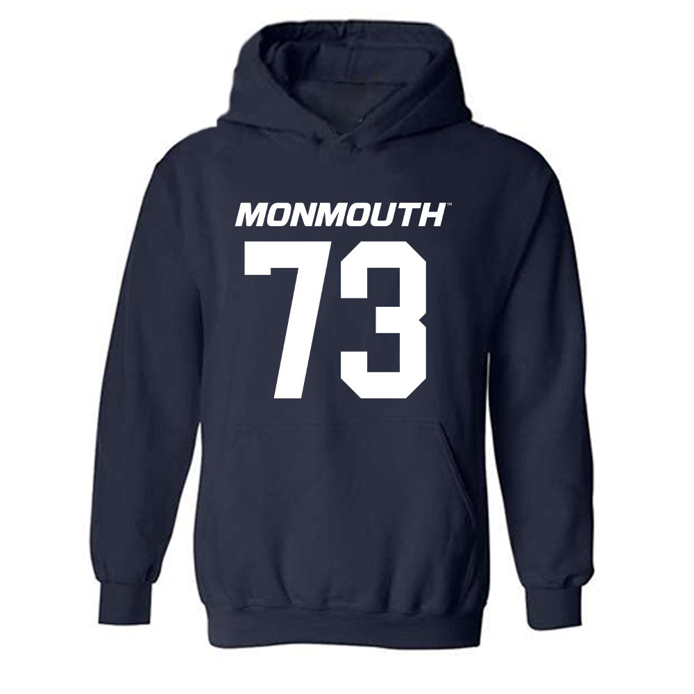 Monmouth - NCAA Football : Matthew Fries - Replica Shersey Hooded Sweatshirt-0