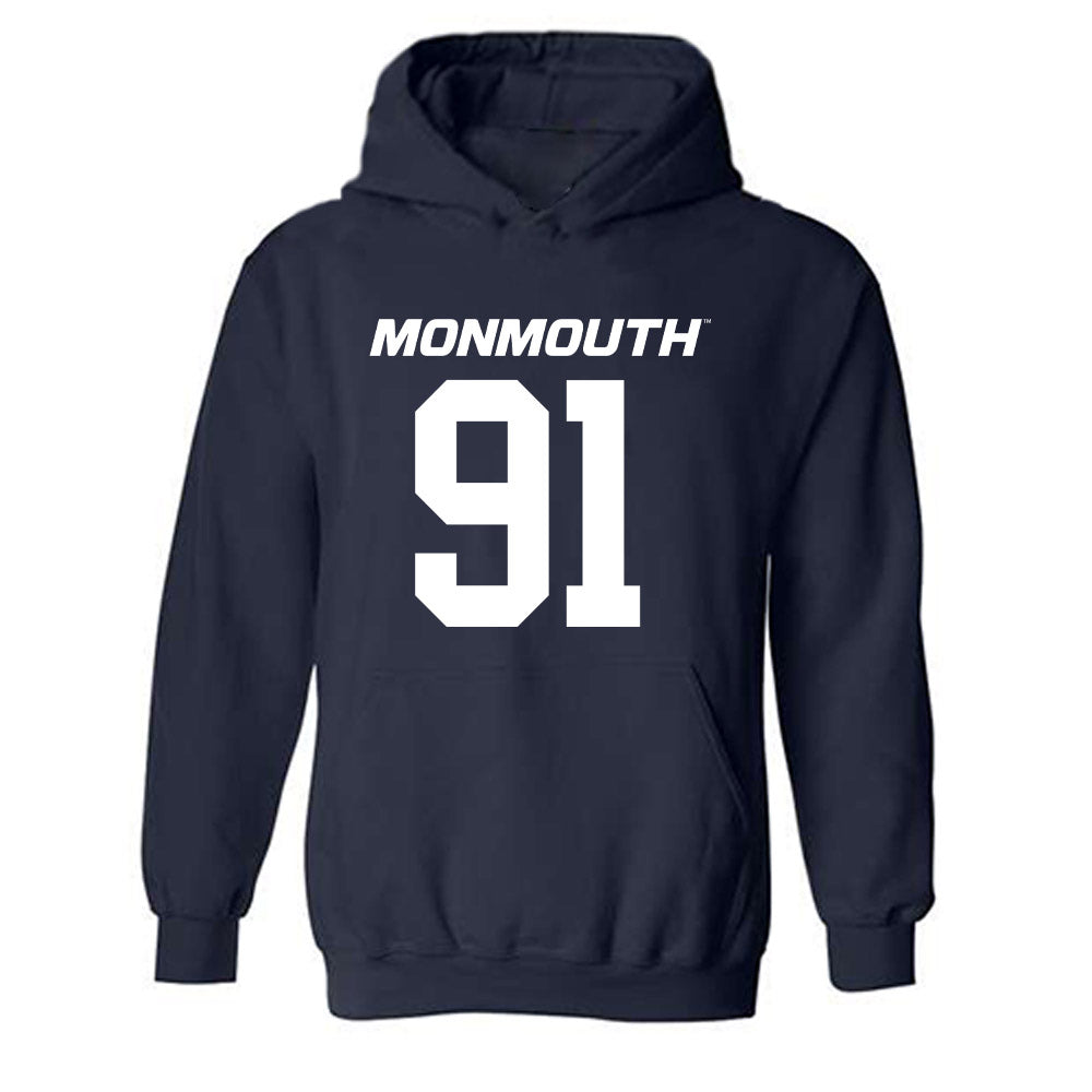 Monmouth - NCAA Football : Thomas Cader - Replica Shersey Hooded Sweatshirt-0