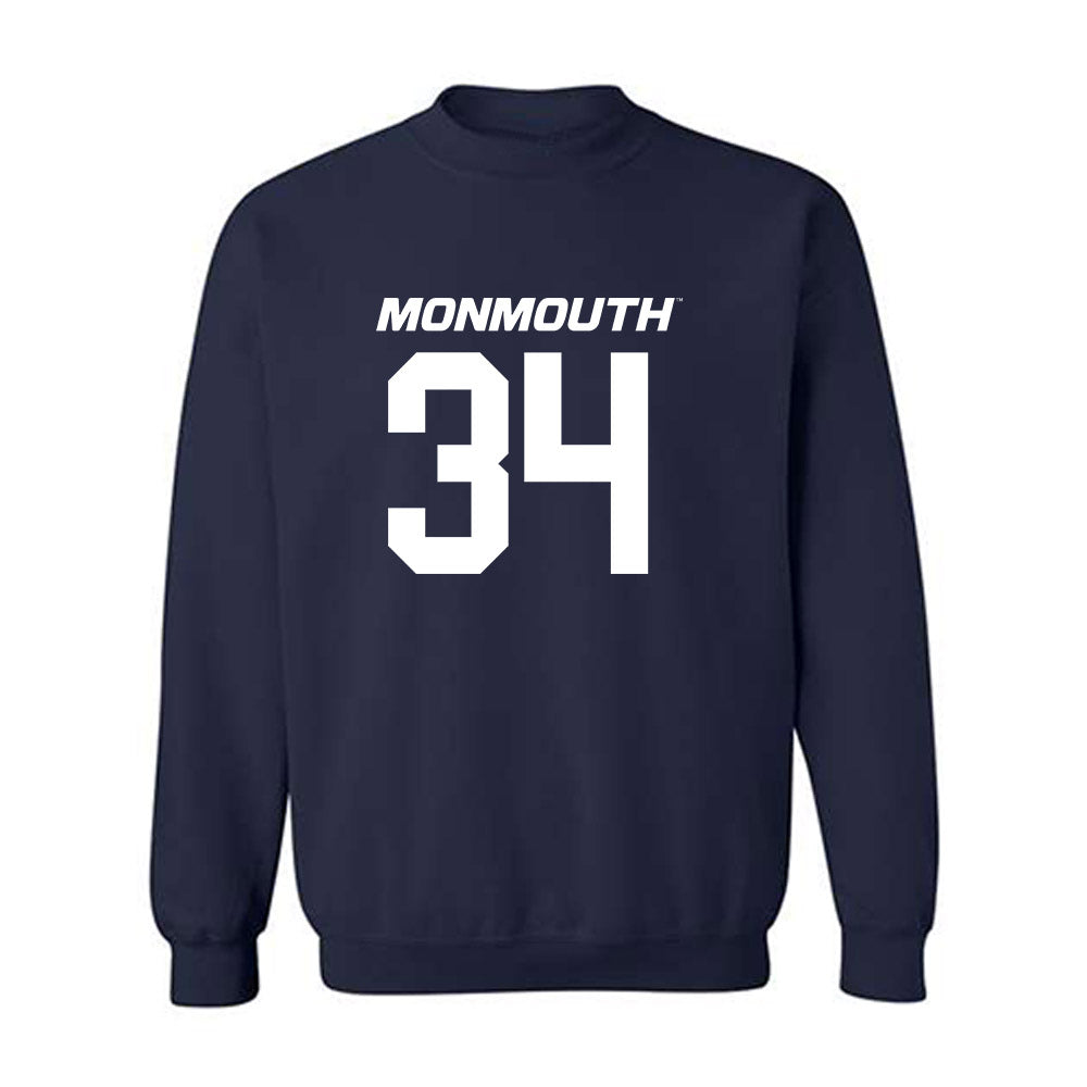 Monmouth - NCAA Football : Anthony brown - Replica Shersey Crewneck Sweatshirt-0