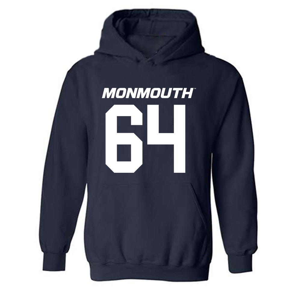 Monmouth - NCAA Football : Chris Moreno - Replica Shersey Hooded Sweatshirt-0
