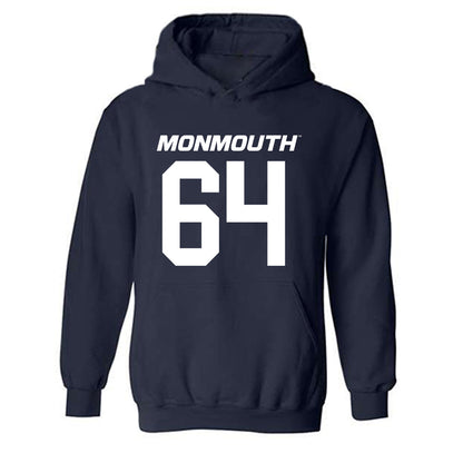 Monmouth - NCAA Football : Chris Moreno - Replica Shersey Hooded Sweatshirt-0