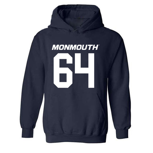 Monmouth - NCAA Football : Chris Moreno - Replica Shersey Hooded Sweatshirt-0