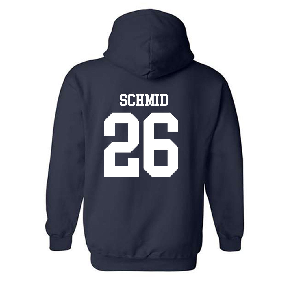 Monmouth - NCAA Baseball : Andrew Schmid - Replica Shersey Hooded Sweatshirt-1