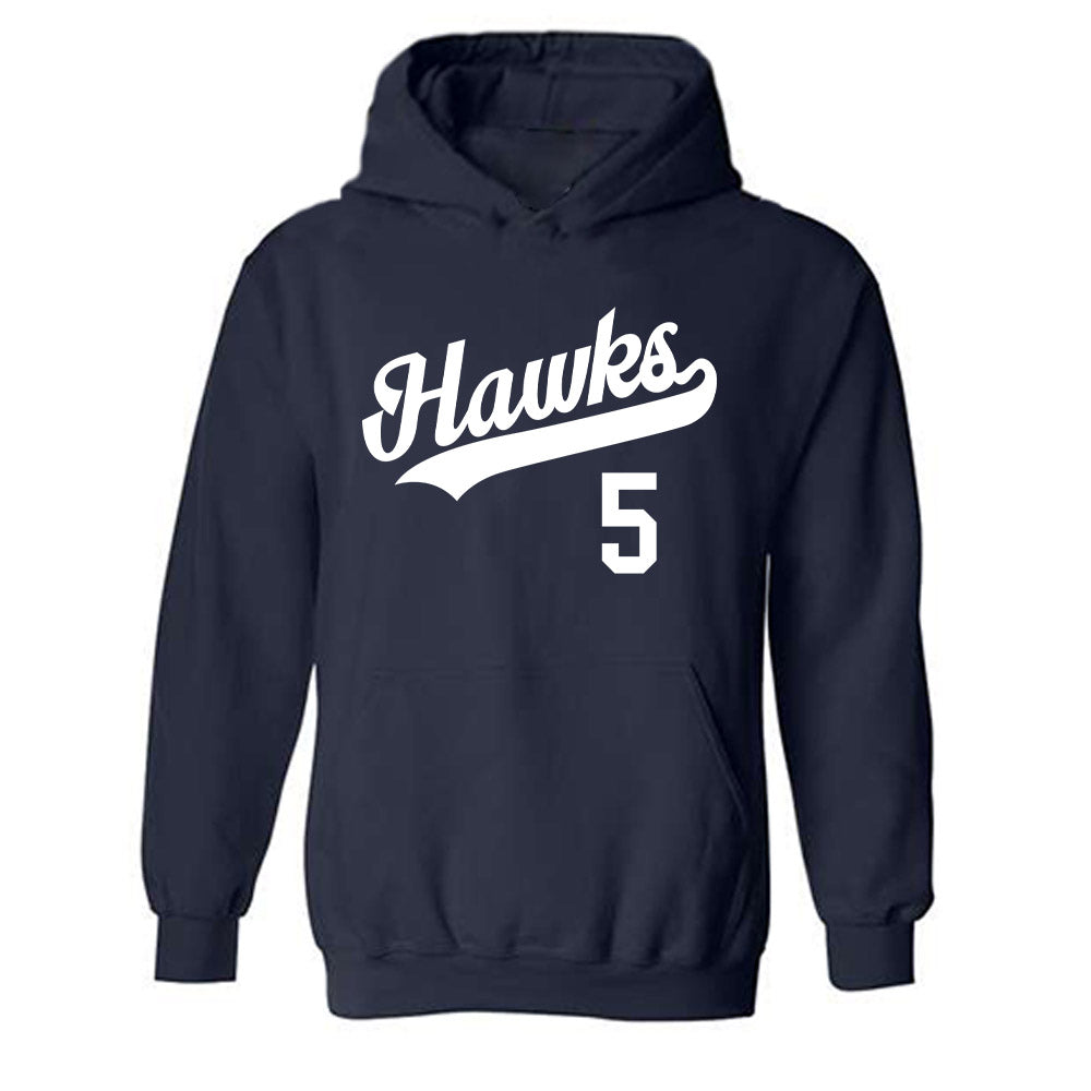 Monmouth - NCAA Baseball : Austin Beard - Replica Shersey Hooded Sweatshirt-0