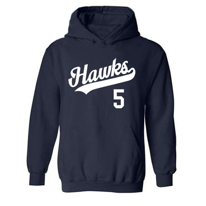 Monmouth - NCAA Baseball : Austin Denlinger - Replica Shersey Hooded Sweatshirt