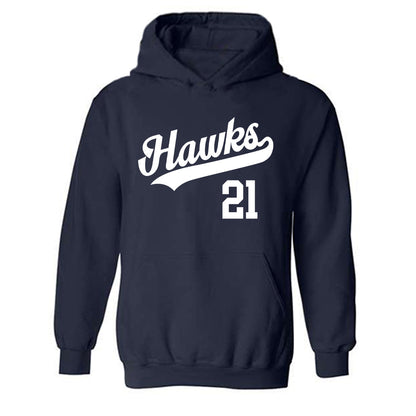 Monmouth - NCAA Baseball : Derek Benzinger - Replica Shersey Hooded Sweatshirt