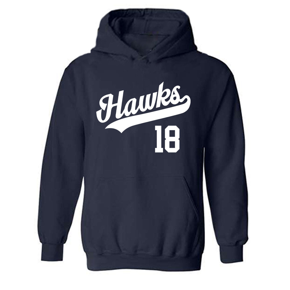 Monmouth - NCAA Baseball : Colin Ruddy - Replica Shersey Hooded Sweatshirt-0