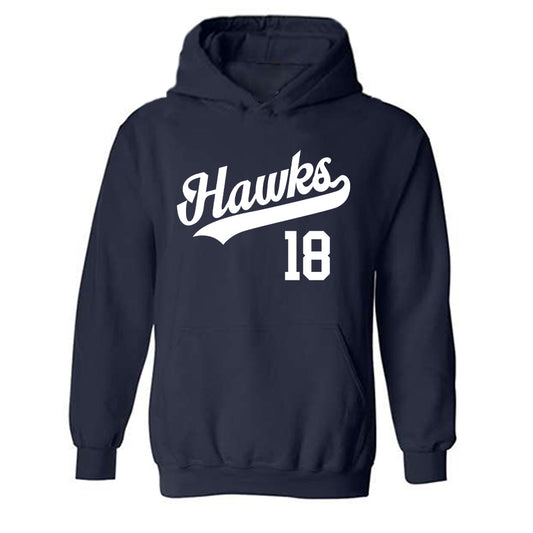 Monmouth - NCAA Baseball : Colin Ruddy - Replica Shersey Hooded Sweatshirt-0