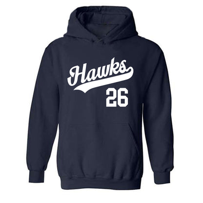 Monmouth - NCAA Baseball : Andrew Schmid - Replica Shersey Hooded Sweatshirt-0