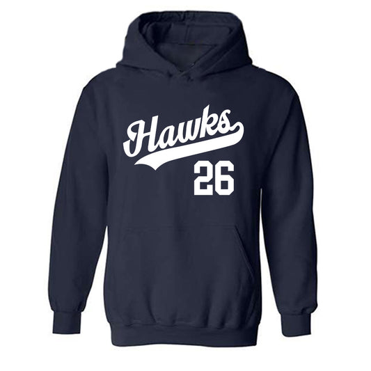 Monmouth - NCAA Baseball : Andrew Schmid - Replica Shersey Hooded Sweatshirt-0
