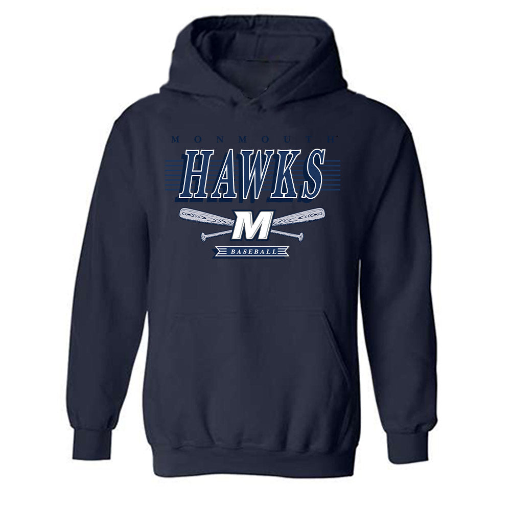 Monmouth - NCAA Baseball : David Horvath - Sports Shersey Hooded Sweatshirt-0