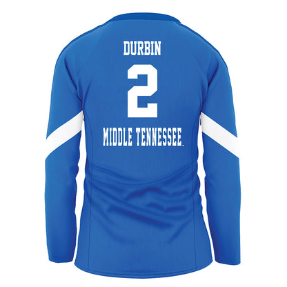 MTSU - NCAA Women's Volleyball : Raegan Durbin - Blue Volleyball Jersey-1