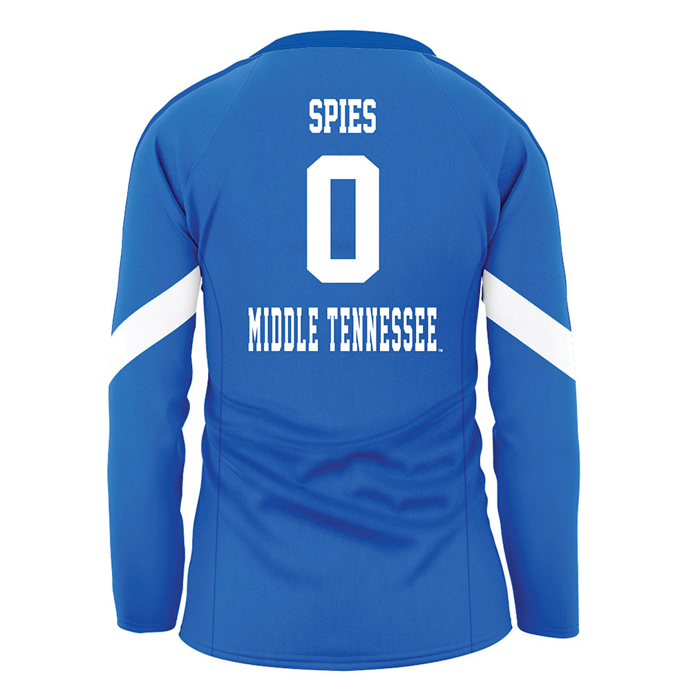 MTSU - NCAA Women's Volleyball : Andi Spies - Blue Volleyball Jersey