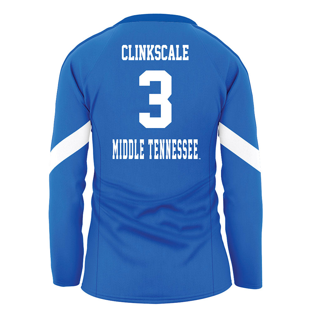 MTSU - NCAA Women's Volleyball : Gabrielle Clinkscale - Blue Volleyball Jersey-1